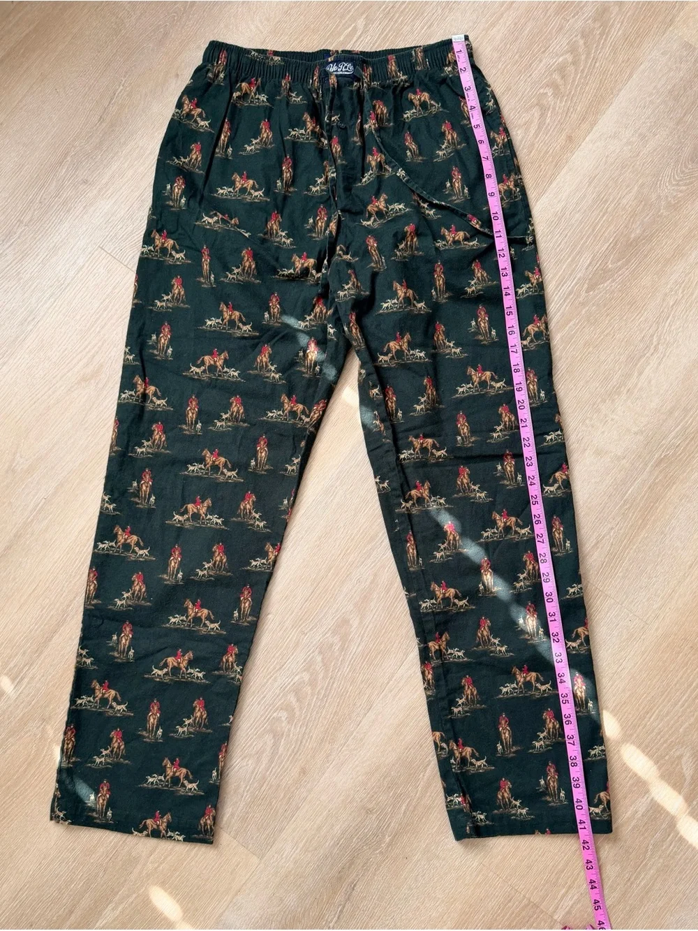 Polo Ralph Lauren Hunter Dog Pajama Pants Cotton Flannel Equestrian Sleepwear M